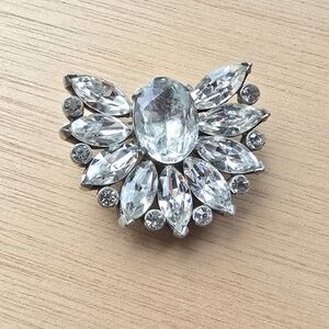 Vintage Signed EISENBERG Art Deco Sparkly Rhinestone Brooch Pin